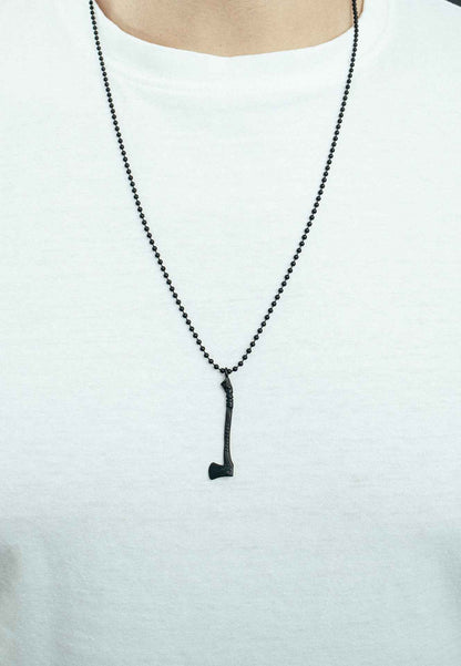 Securis Pendant / Necklace Matte Black 70 cm