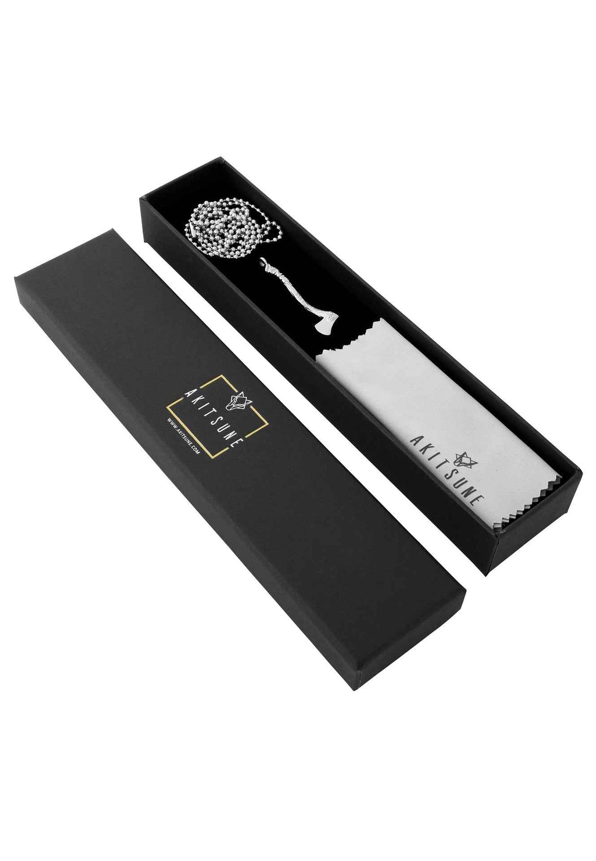 Securis Pendant / Necklace Silver 70 cm