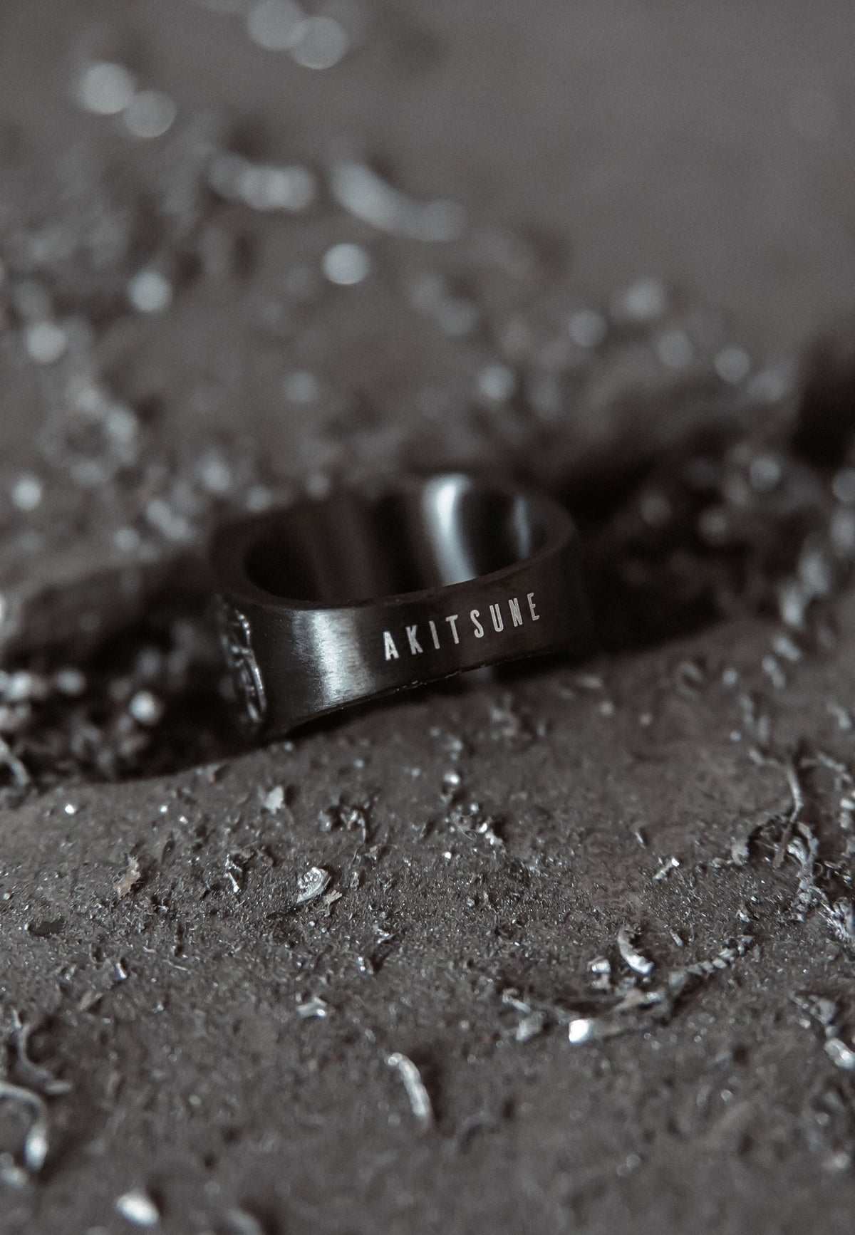 Floral Ring Matte Black