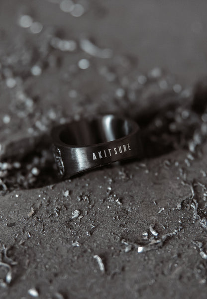 Floral Ring Matte Black