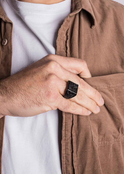 Floral Ring Matte Black