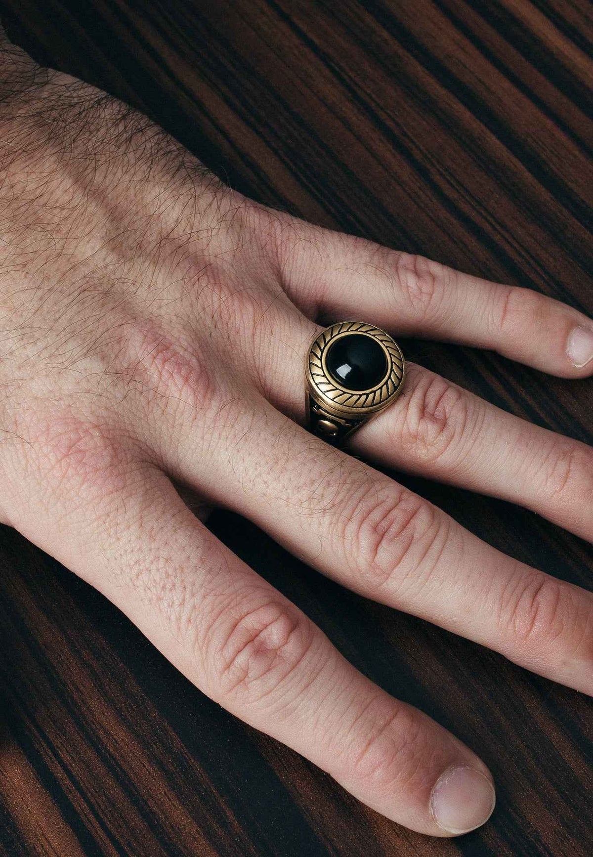 Mortis Ring Antique Gold