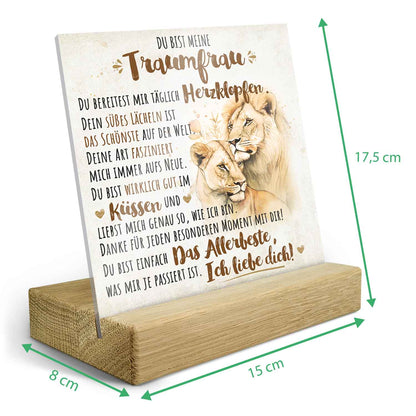 Acrylschild - Traumfrau / Traummann - Geschenk für den Partner zum Valentinstag