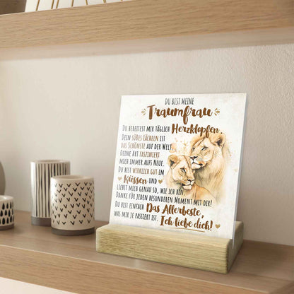 Acrylschild - Traumfrau / Traummann - Geschenk für den Partner zum Valentinstag