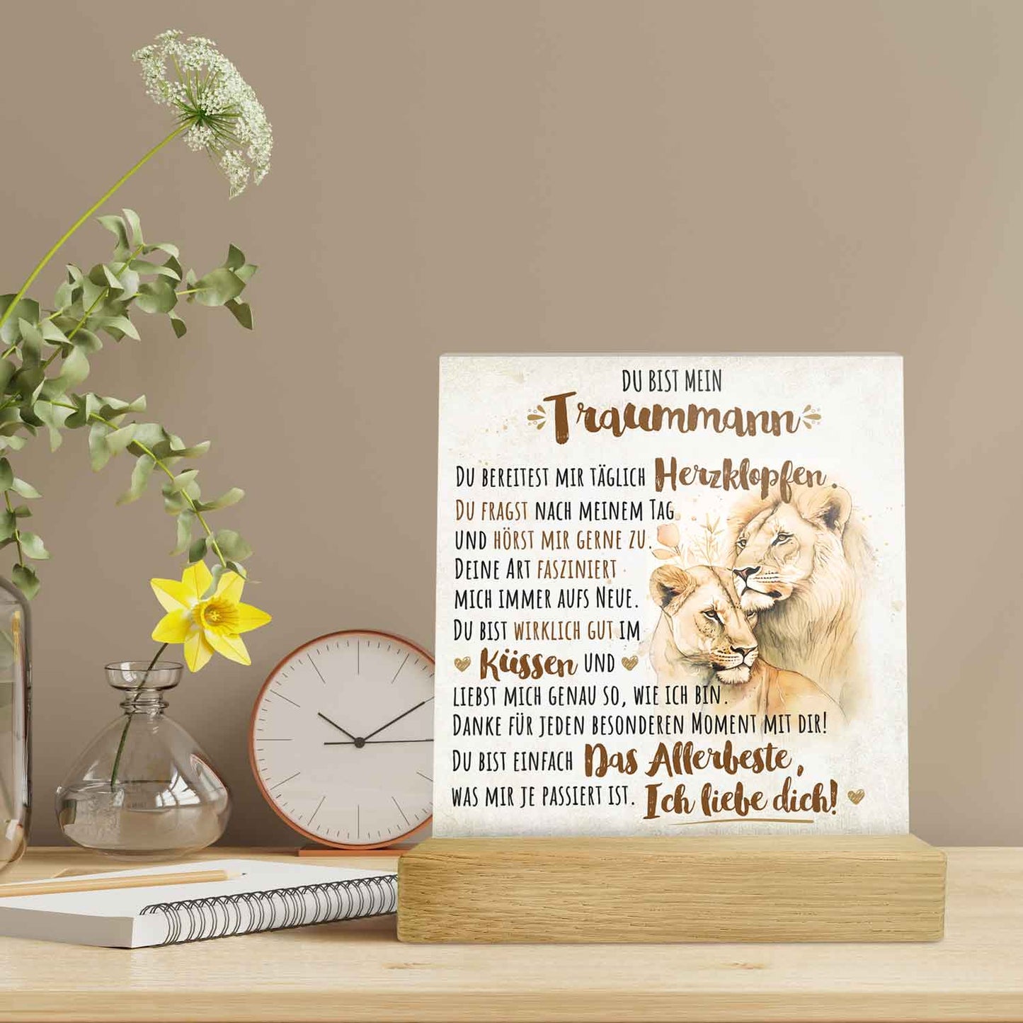 Acrylschild - Traumfrau / Traummann - Geschenk für den Partner zum Valentinstag