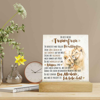 Acrylschild - Traumfrau / Traummann - Geschenk für den Partner zum Valentinstag