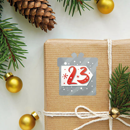 Adventskalender Zahlenaufkleber zum basteln mit bunten Zahlen für Weihnachten zum Selbstgestalten