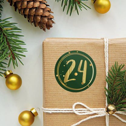 Adventskalender Zahlenaufkleber zum basteln mit bunten Zahlen für Weihnachten zum Selbstgestalten