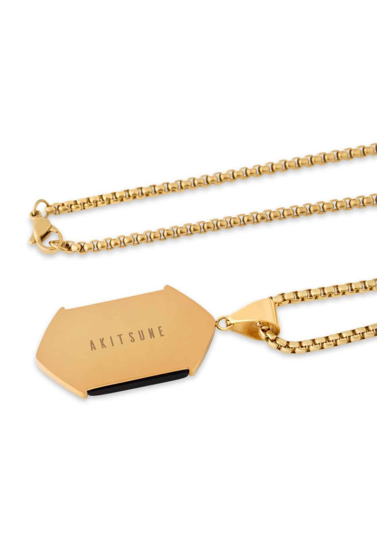 Abyss Pendant / Necklace Gold - Black 70 cm