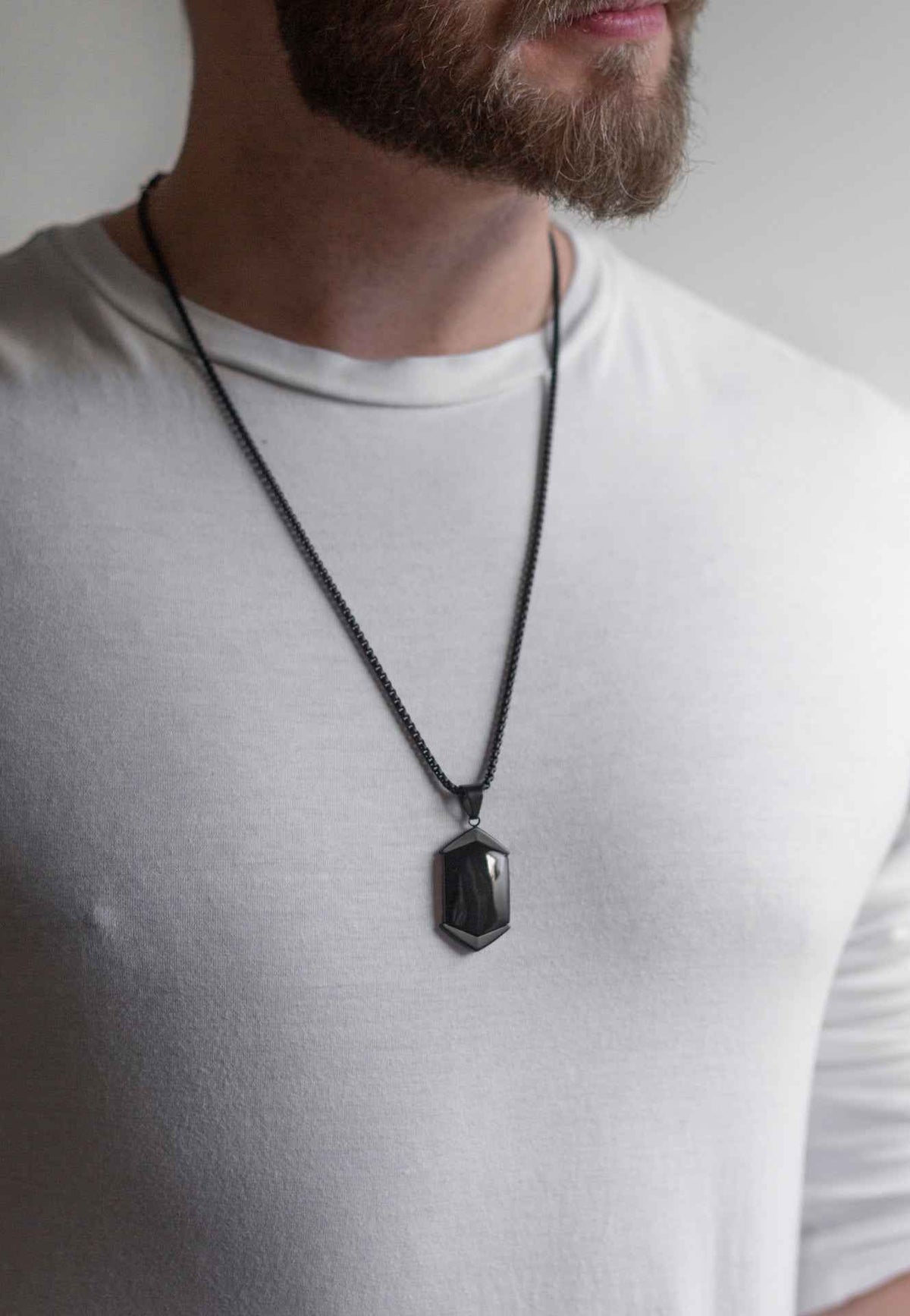 Abyss Pendant / Necklace Matte Black - Black 70 cm