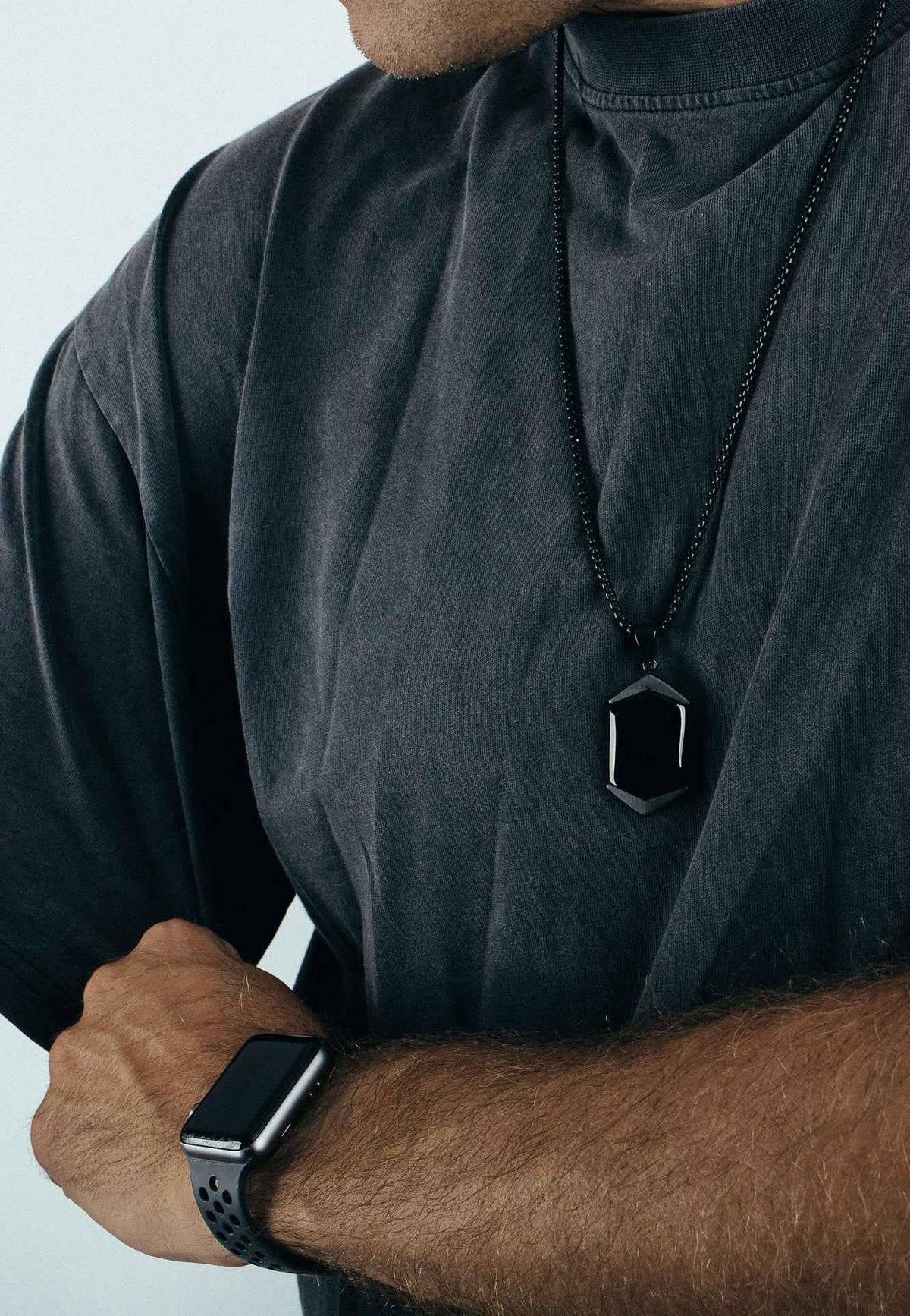 Abyss Pendant / Necklace Matte Black - Black 70 cm