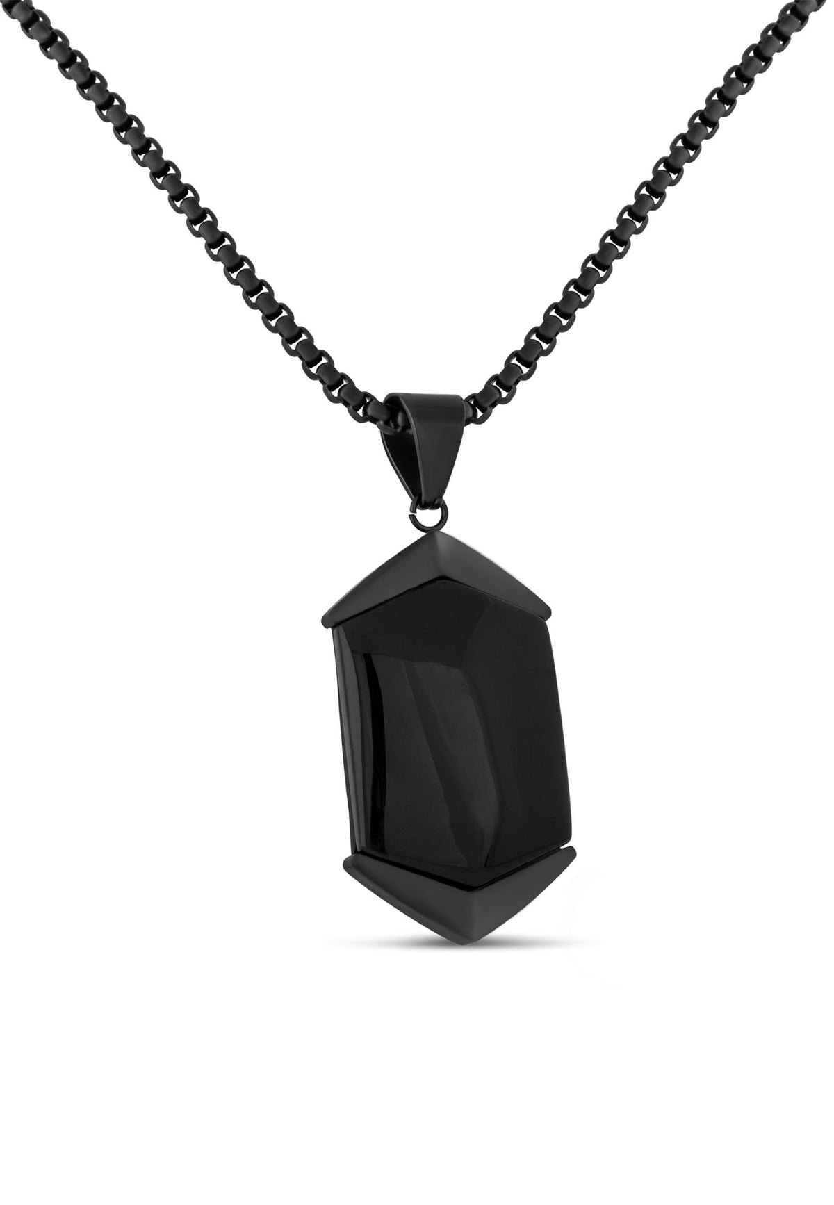 Abyss Pendant / Necklace Matte Black - Black 70 cm