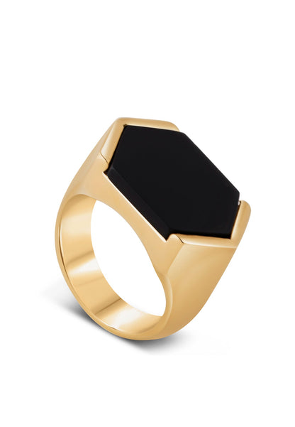 Abyss Ring Gold - Black