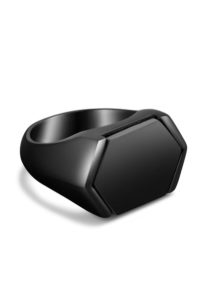 Abyss Ring Matte Black - Black