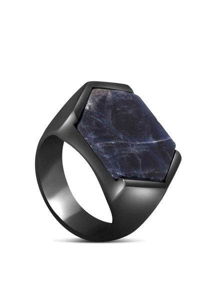 Abyss Ring Matte Black - Blue Achat