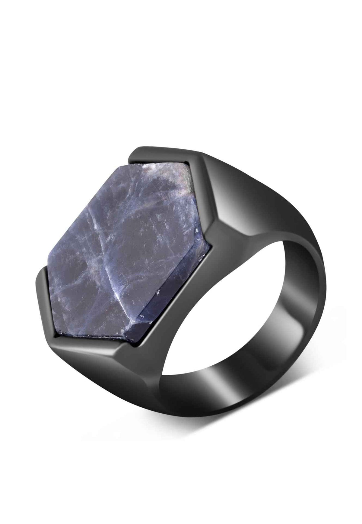 Abyss Ring Matte Black - Blue Achat