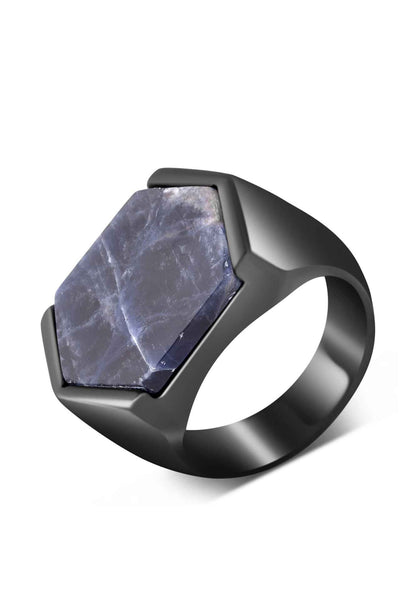 Abyss Ring Matte Black - Blue Achat