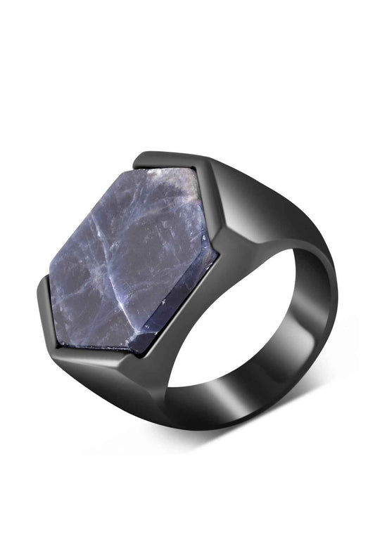 Abyss Ring Matte Black - Blue Achat