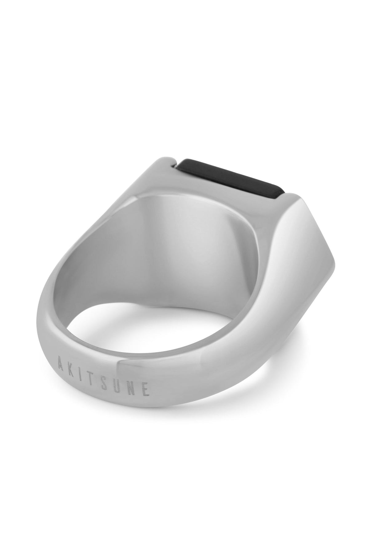 Abyss Ring Silver - Black