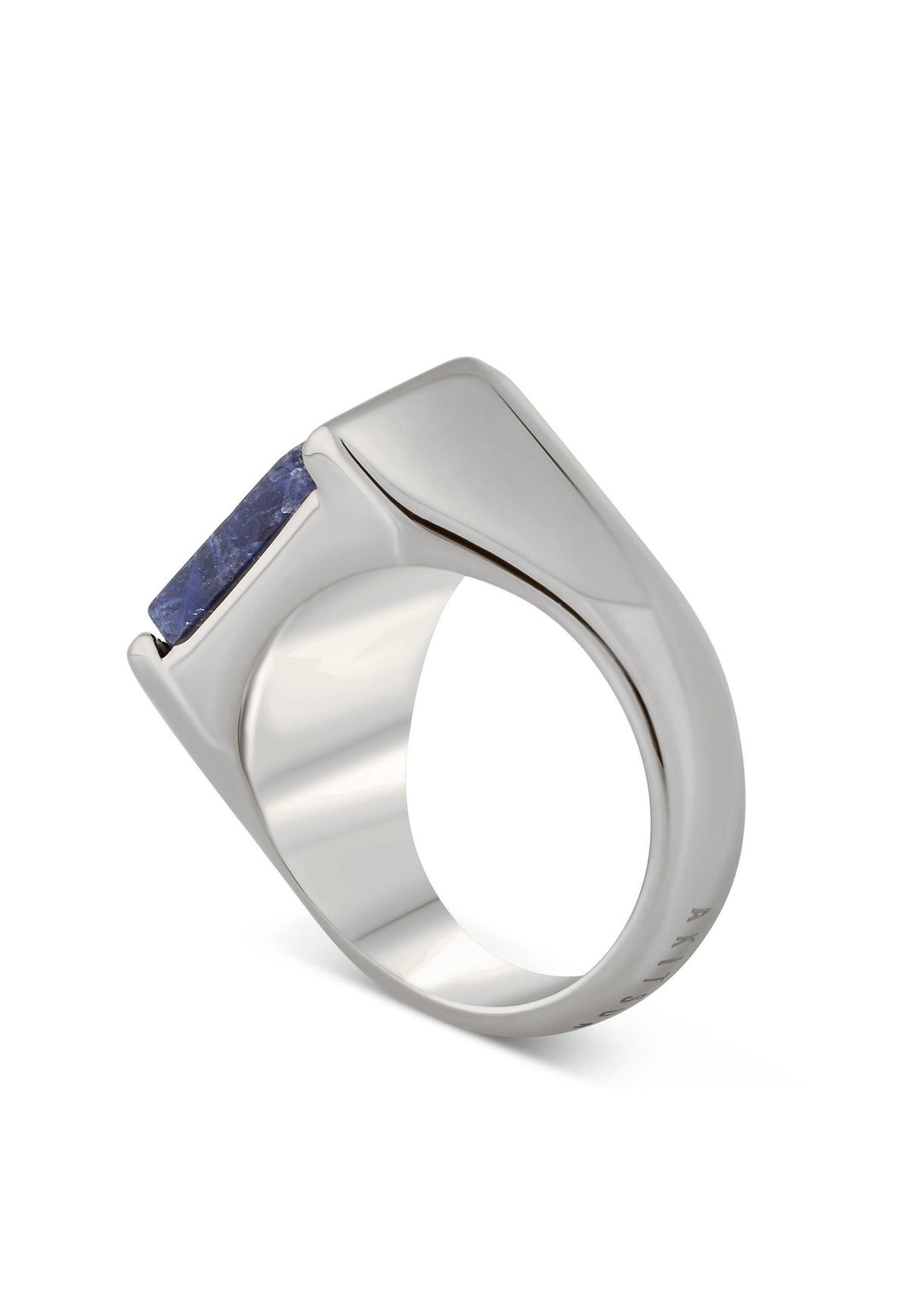 Abyss Ring Silver - Blue Achat