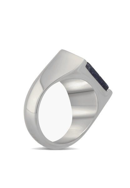 Abyss Ring Silver - Blue Achat