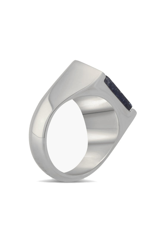 Abyss Ring Silver - Blue Achat