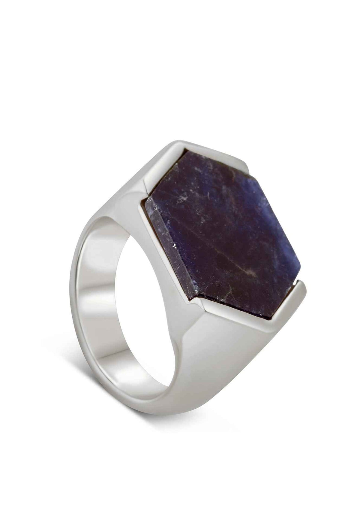 Abyss Ring Silver - Blue Achat