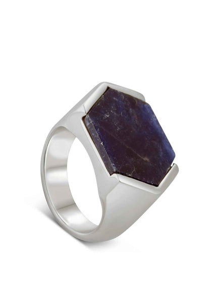 Abyss Ring Silver - Blue Achat
