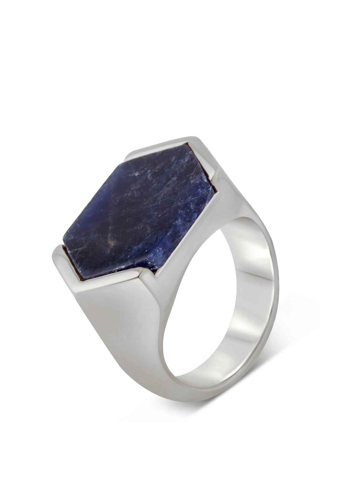 Abyss Ring Silver - Blue Achat