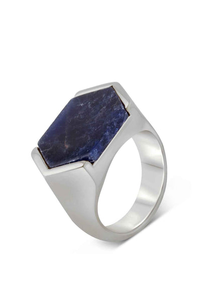 Abyss Ring Silver - Blue Achat