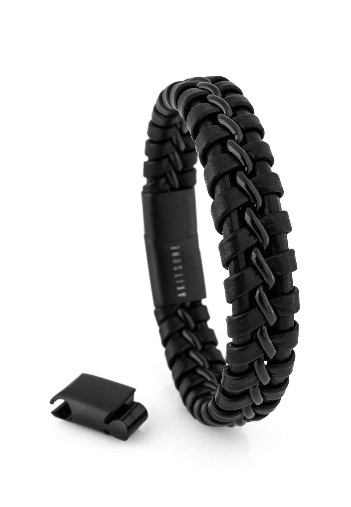 Adeptus Leather Bracelet - Black Black