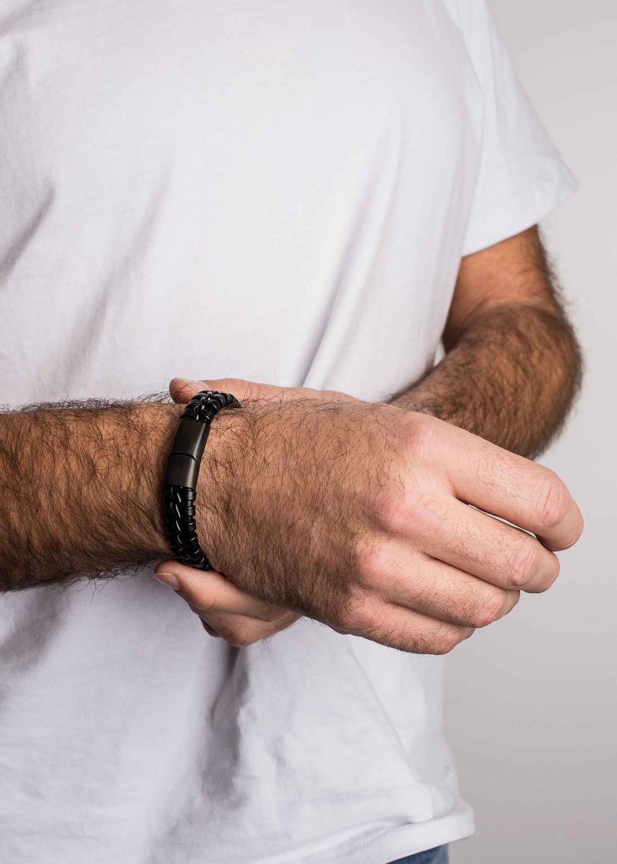 Adeptus Leather Bracelet - Black Black