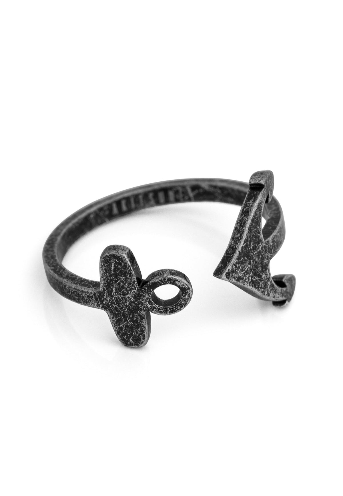 Anchor Ring Antique Silver