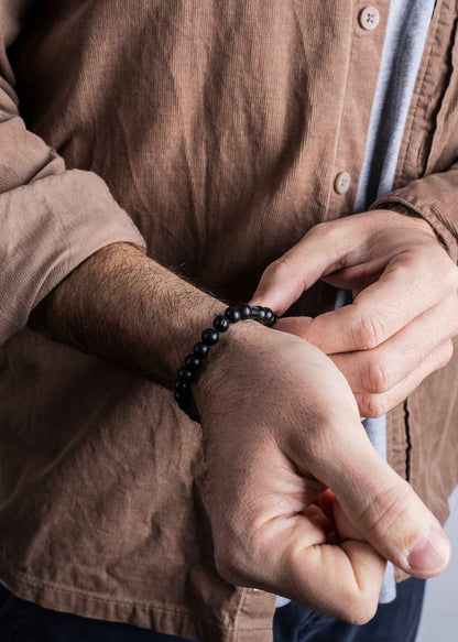 Artem Wood Bracelet - Black - Black