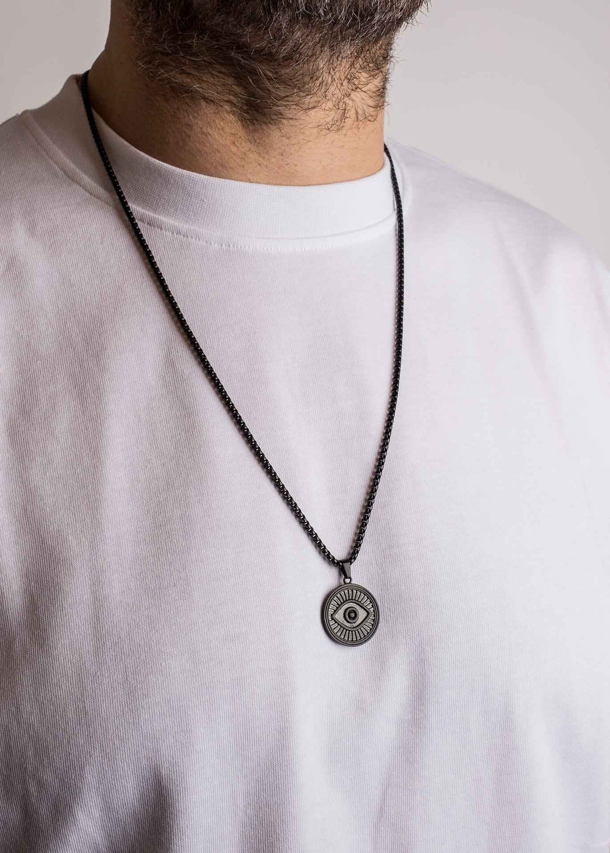 Astra Pendant / Necklace Matte Black 70 cm