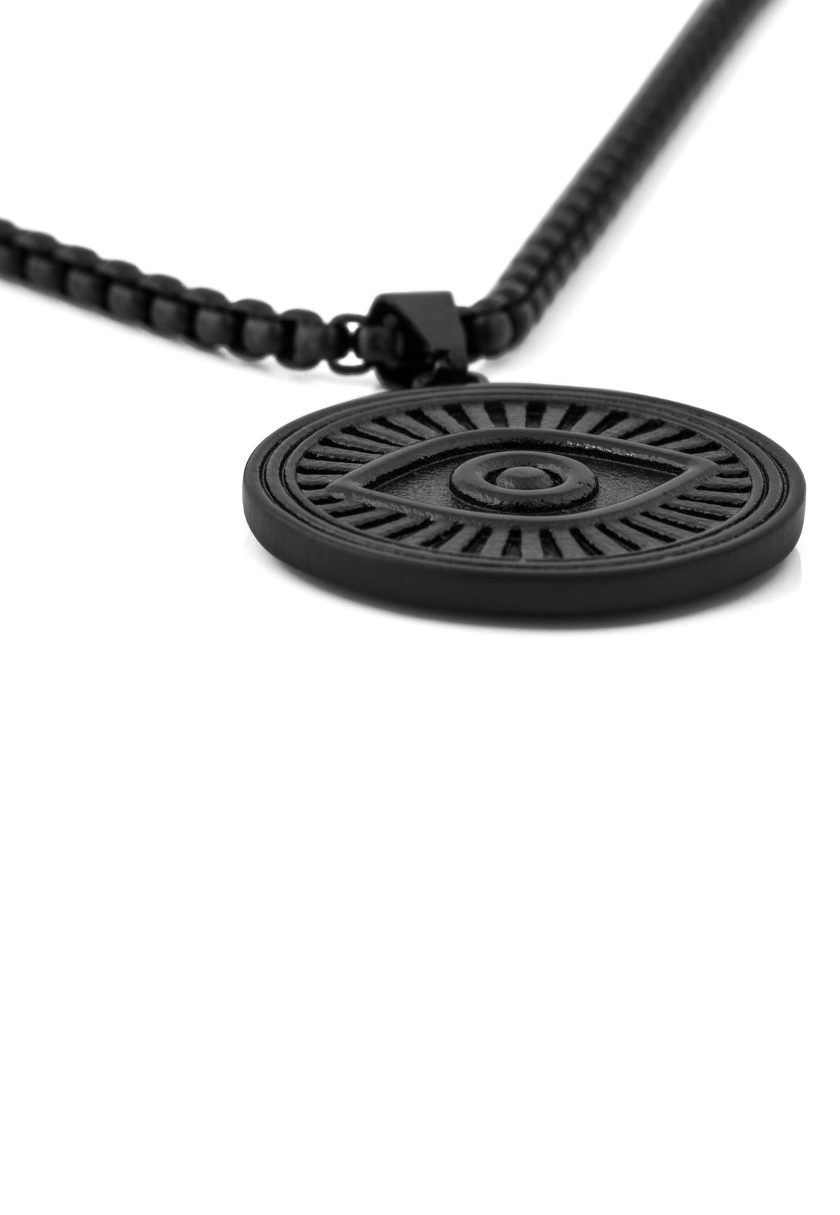 Astra Pendant / Necklace Matte Black 70 cm