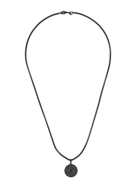 Astra Pendant / Necklace Matte Black 70 cm