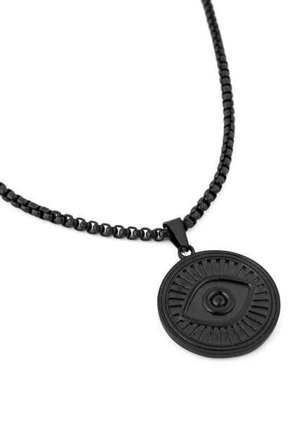 Astra Pendant / Necklace Matte Black 70 cm