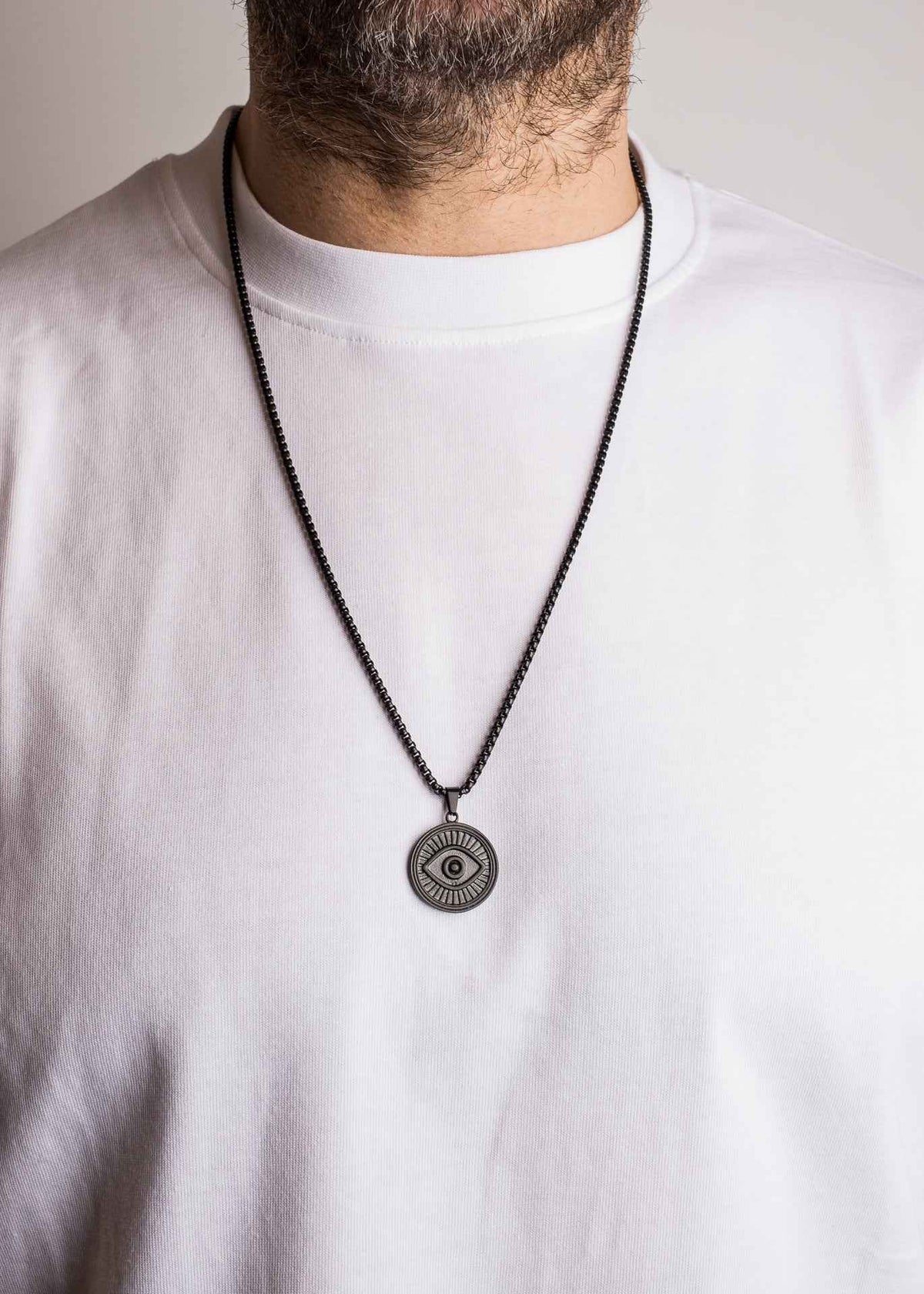 Astra Pendant / Necklace Matte Black 70 cm
