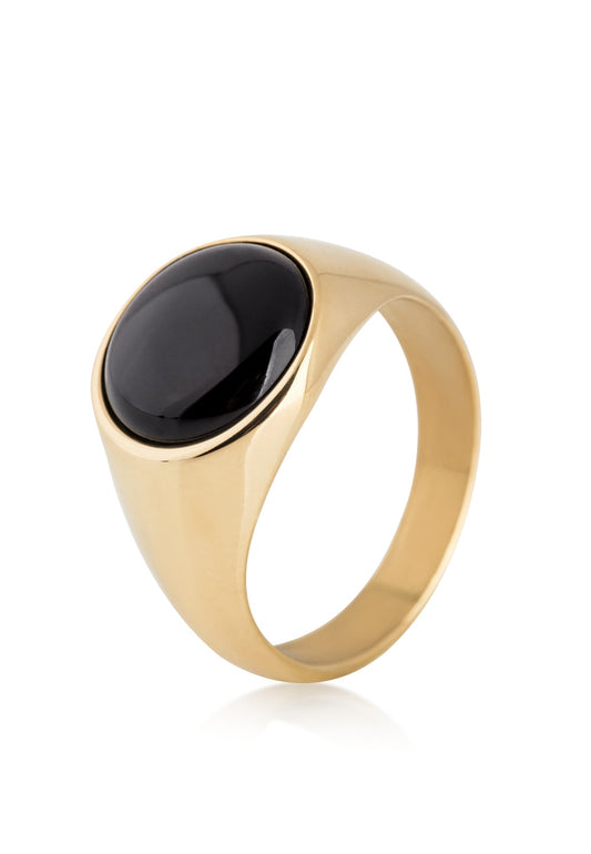 Coruscent Ring Gold-Onyx