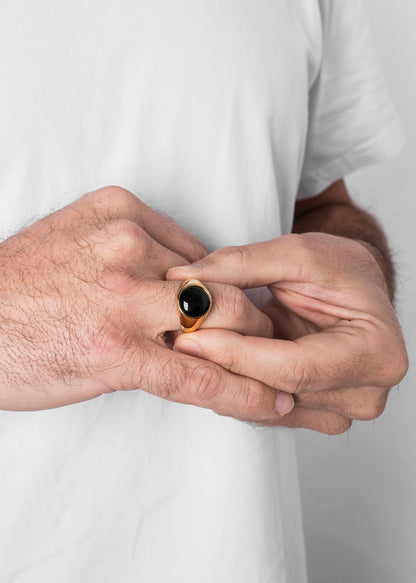 Coruscent Ring Gold-Onyx