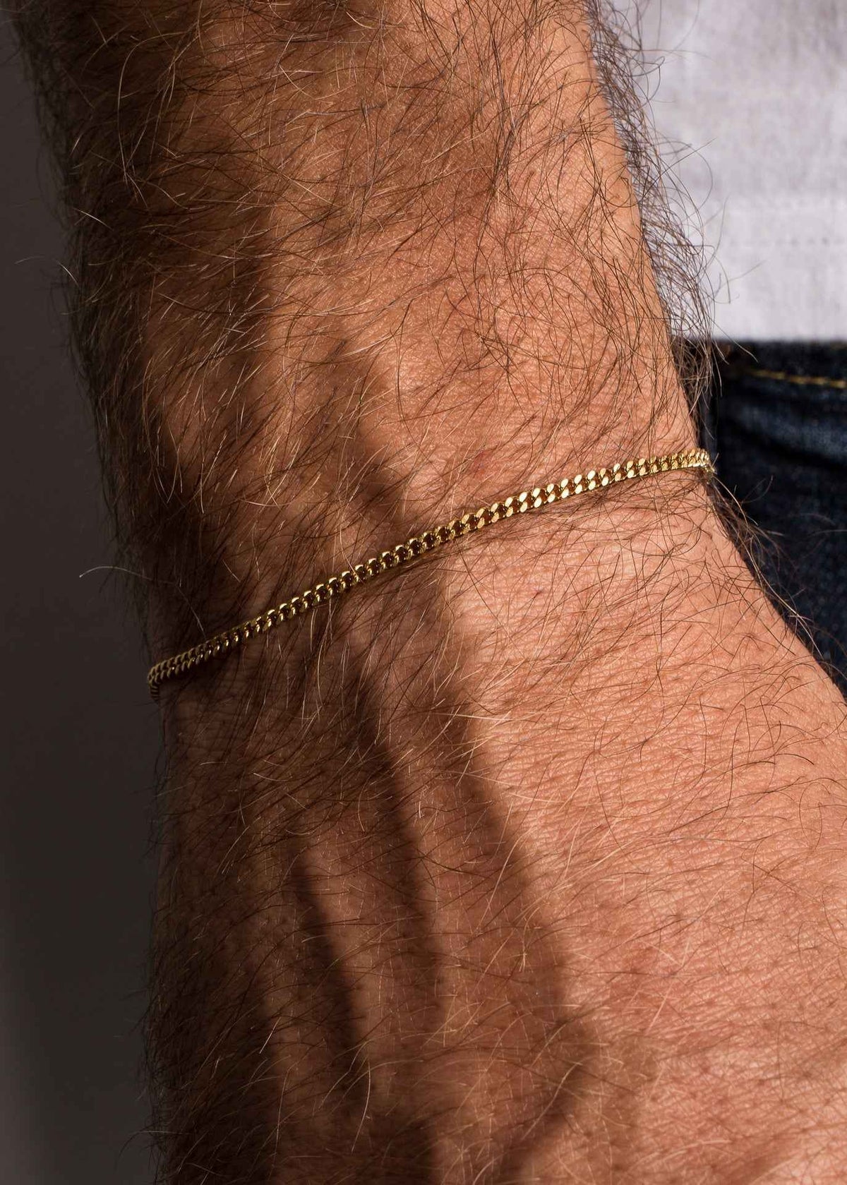 Cuban Chain Bracelet Gold 2 mm