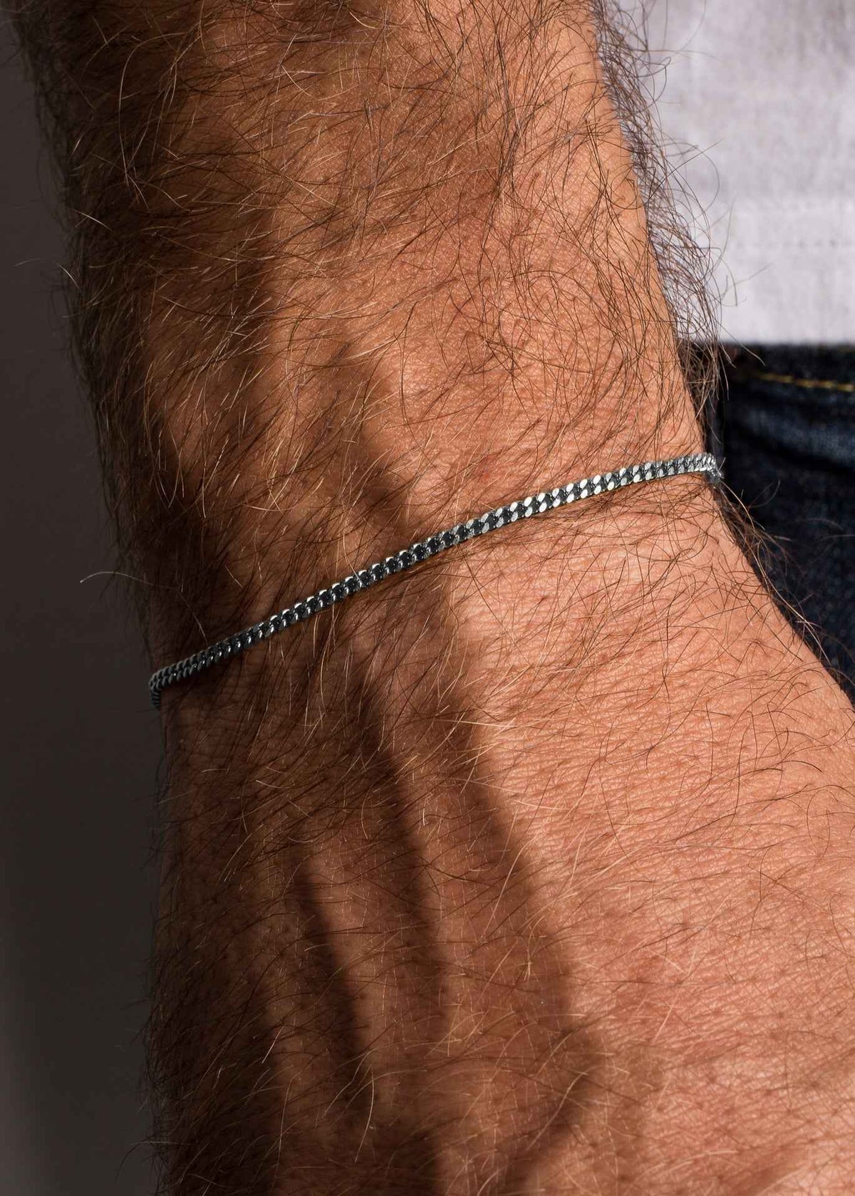 Cuban Chain Bracelet Silver 2 mm
