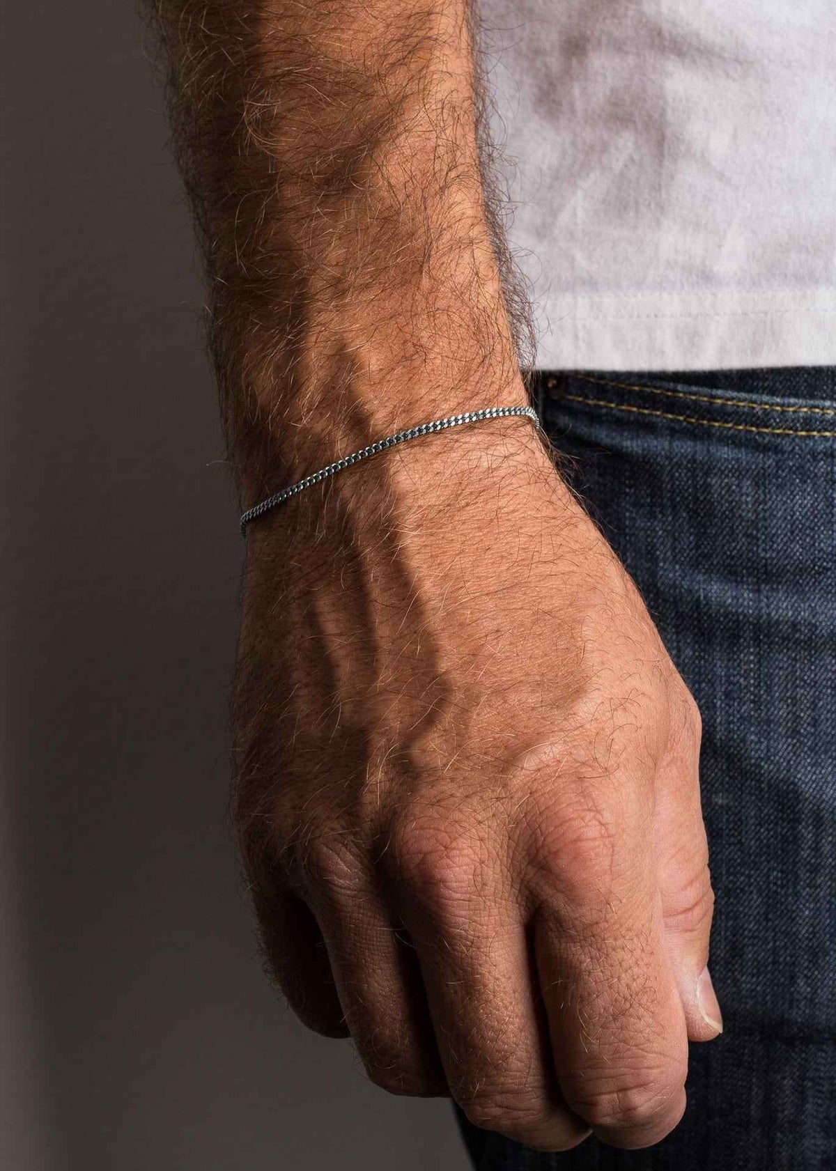 Cuban Chain Bracelet Silver 2 mm