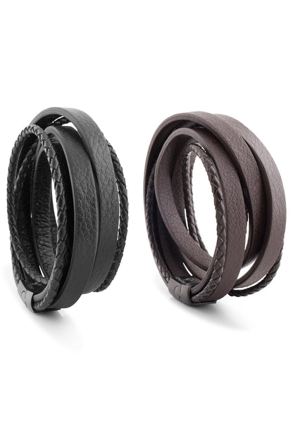 Dark Matter Synthetic Leather Bracelet - Black Black