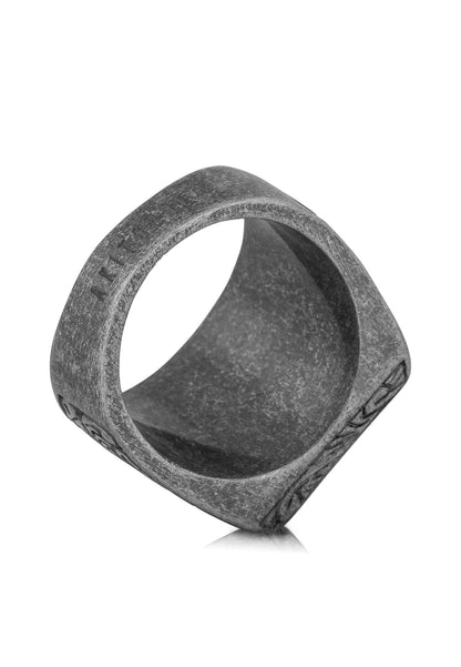 Floral Ring Antique Silver