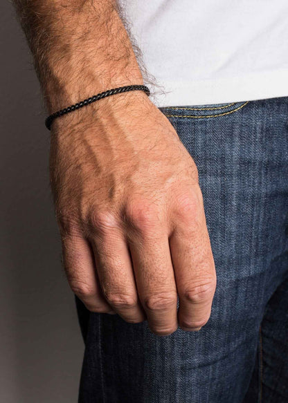 Franco Chain Bracelet Matte Black