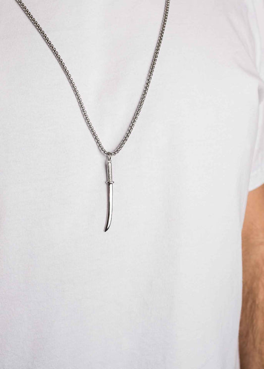 Gladius Pendant / Necklace Silver 90 cm
