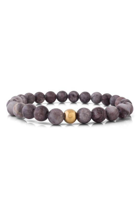 Globae Bracelet - Purple Wood Grain Stone
