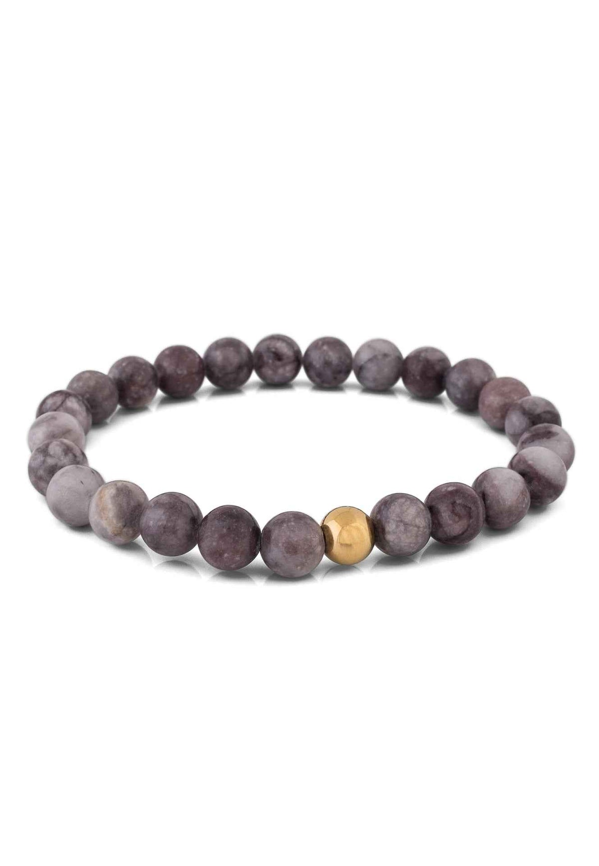 Globae Bracelet - Purple Wood Grain Stone